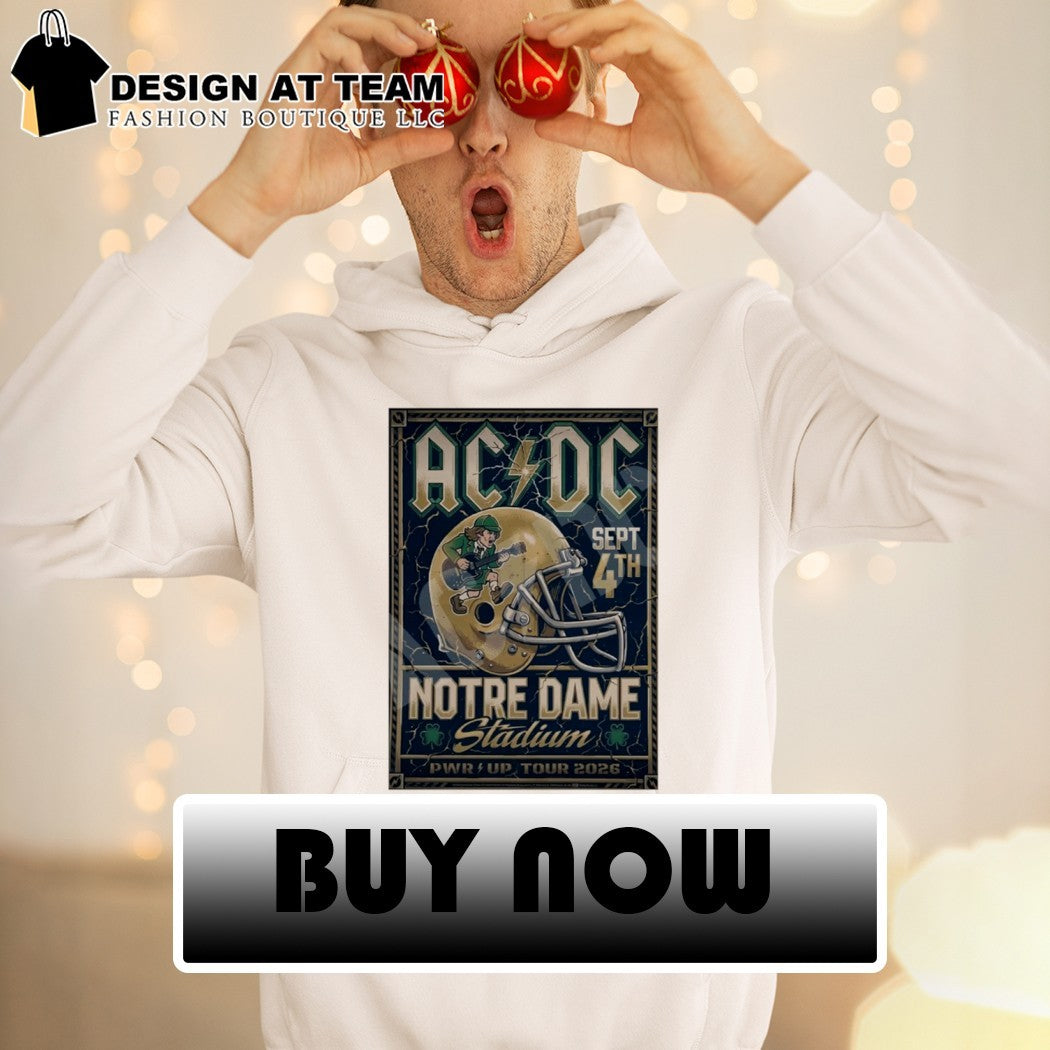 ACDC Band Notre Dame Stadium PWR up Tour 2026 shirt