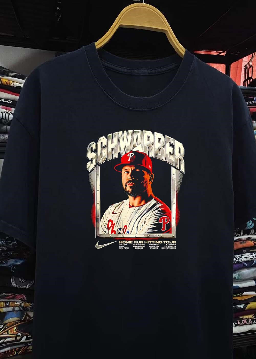 Kyle Schwarber Home Run Hitting Tour Atlanta Miami New York Philadelphia Shirt