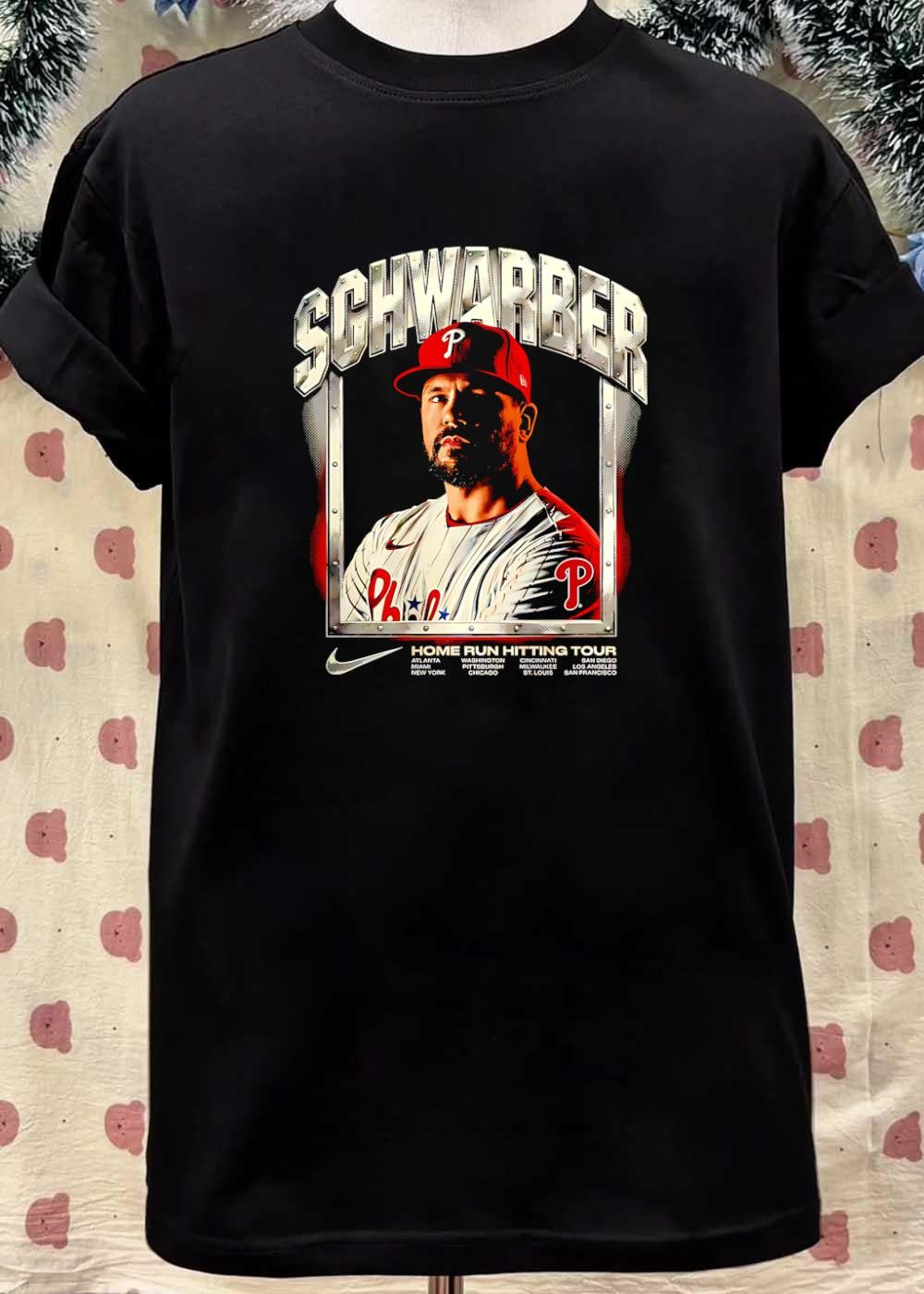 Kyle Schwarber Home Run Hitting Tour Atlanta Miami New York Philadelphia Shirt