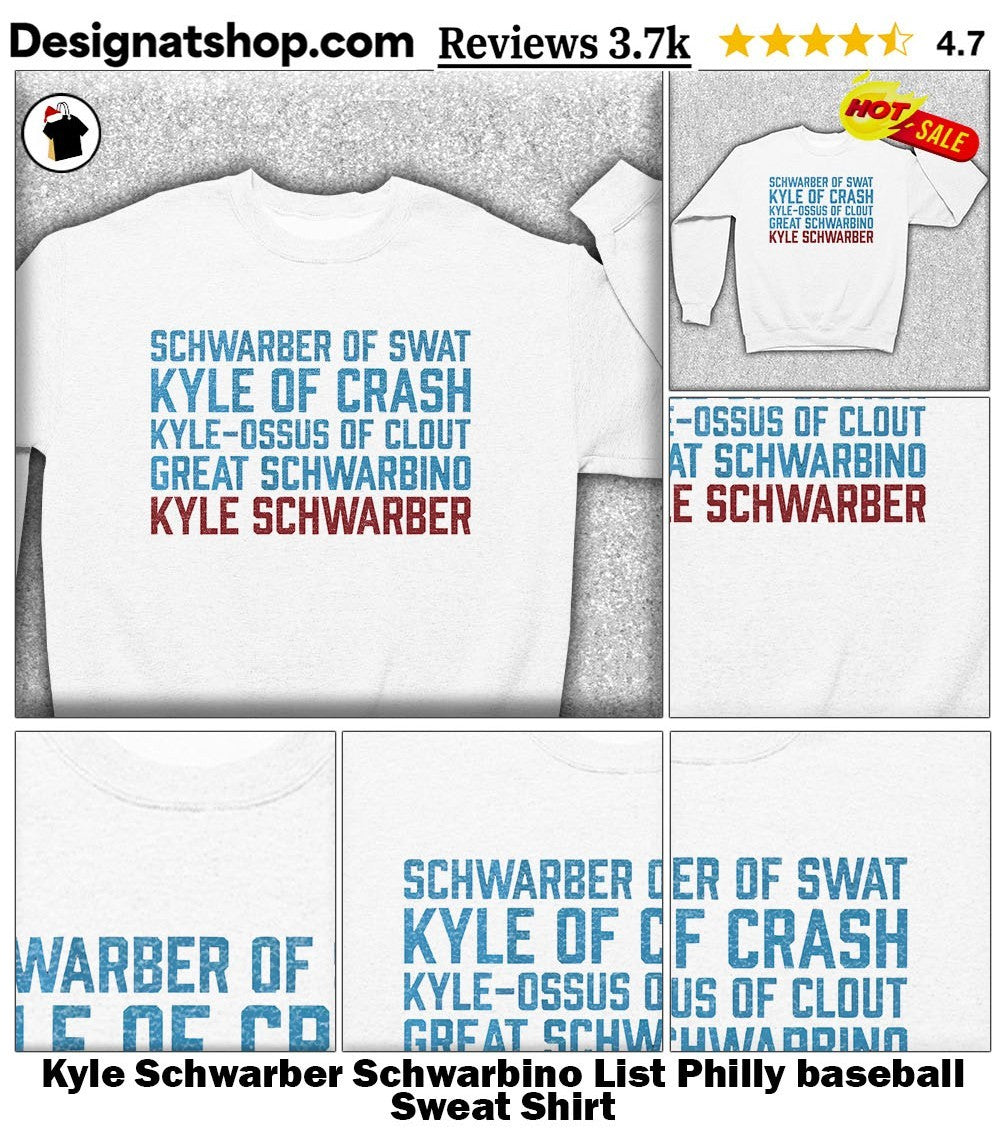Kyle Schwarber Schwarbino List Philly baseball shirt