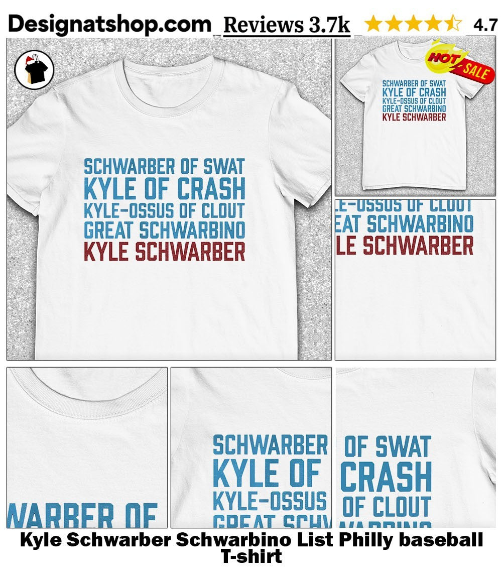 Kyle Schwarber Schwarbino List Philly baseball shirt