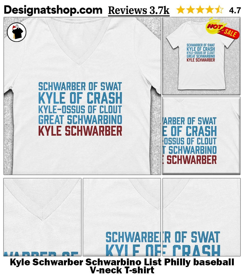 Kyle Schwarber Schwarbino List Philly baseball shirt