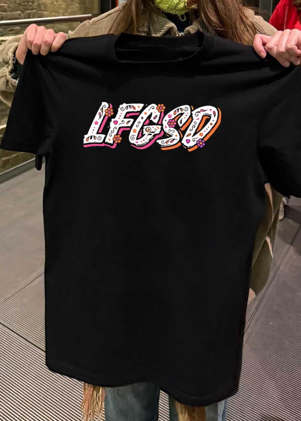 LF GSD Let’s Go San Diego Decorative Floral Style T-Shirt