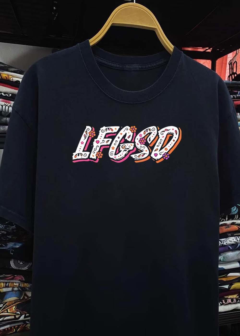 LF GSD Let’s Go San Diego Decorative Floral Style T-Shirt