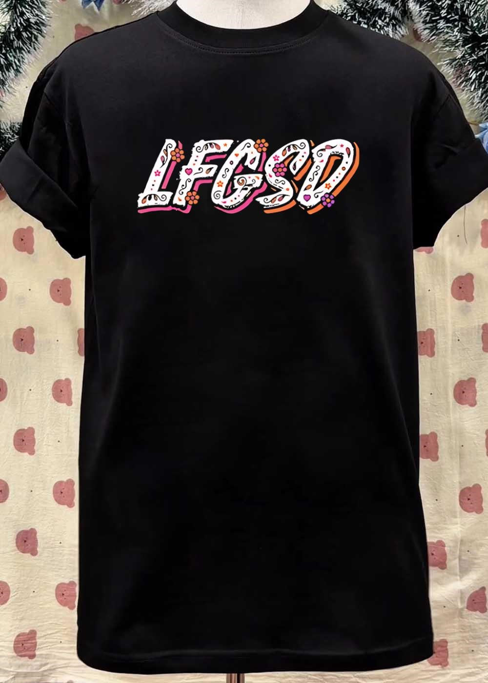 LF GSD Let’s Go San Diego Decorative Floral Style T-Shirt