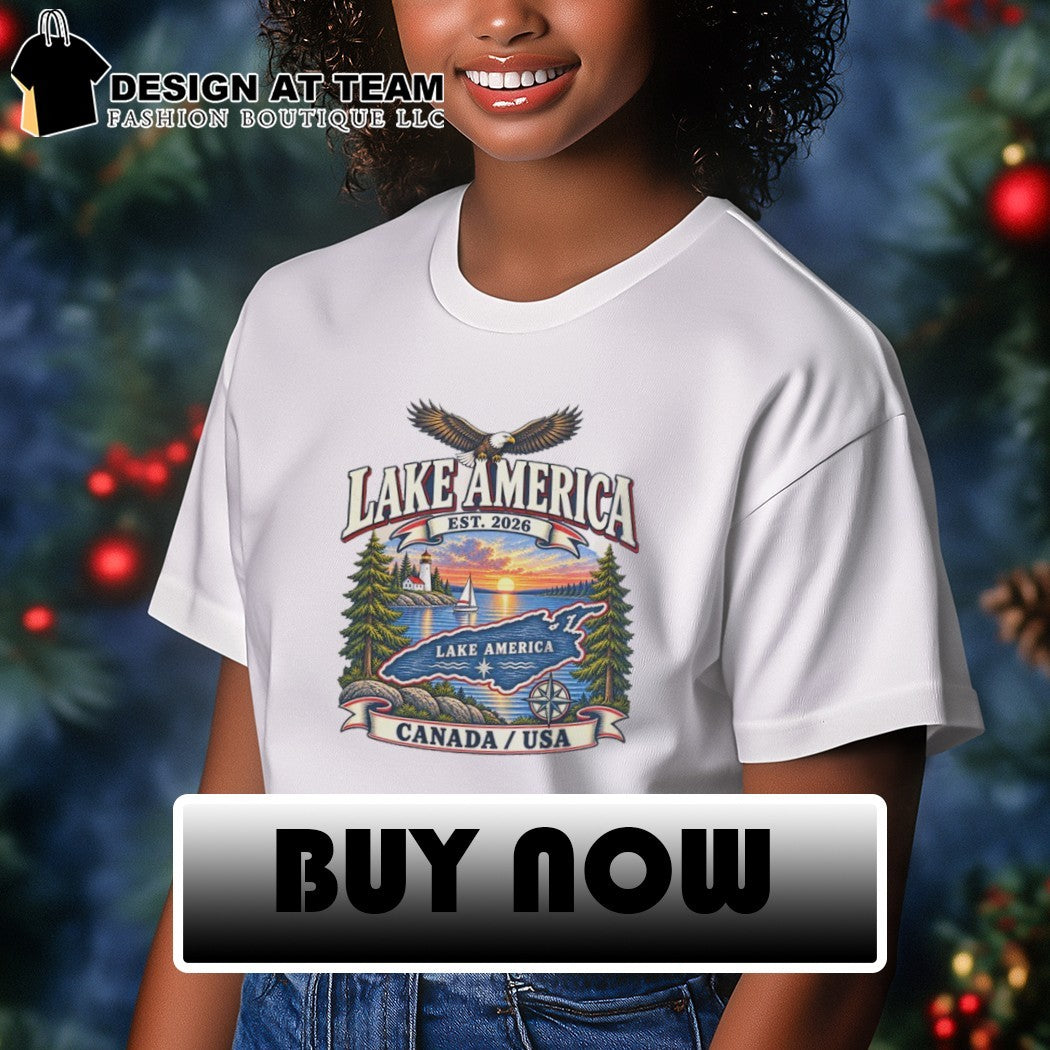 Lake America Est. 2026 Great Lakes Graphic Patriotic USA shirt