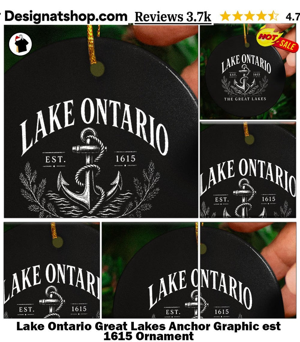 Lake Ontario Great Lakes Anchor Graphic est 1615 shirt