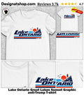 Lake Ontario Great Lakes Sunset Graphic anti-Trump shirt
