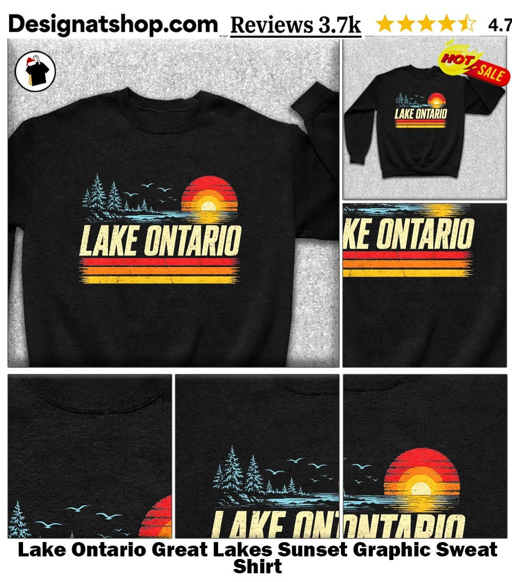 Lake Ontario Great Lakes Sunset Graphic shirt