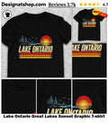 Lake Ontario Great Lakes Sunset Graphic shirt