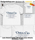 Lake Ontario Subtle FDT Great Lakes Ontario Definition shirt