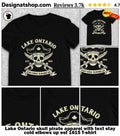 Lake Ontario skull pirate apparel with text stay cold elbows up est 1615 shirt