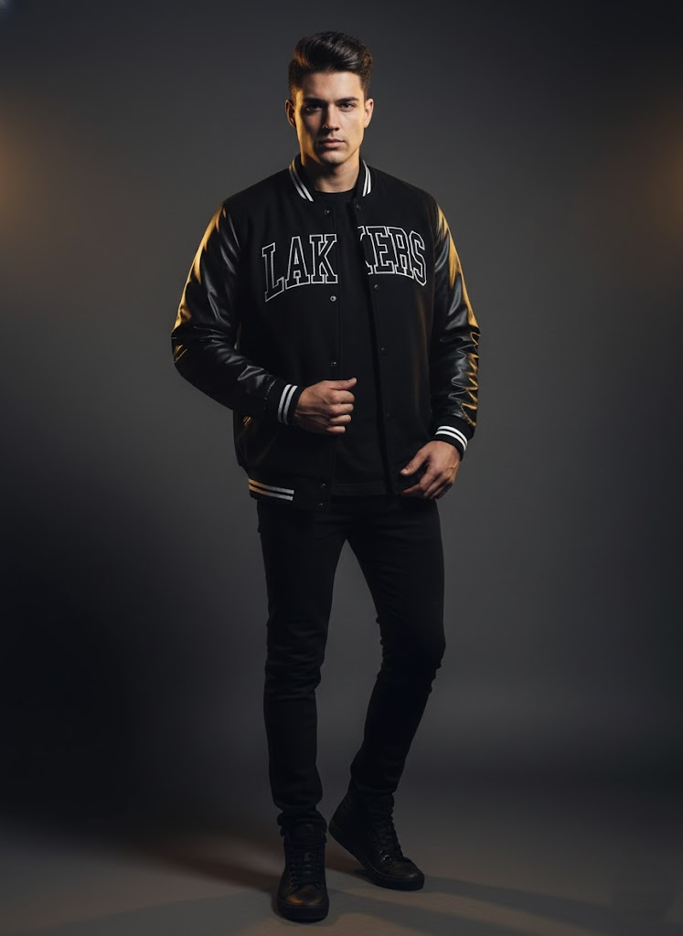 Los Angeles Lakers “Showtime” Varsity Jacket – NBA Fan Bomber