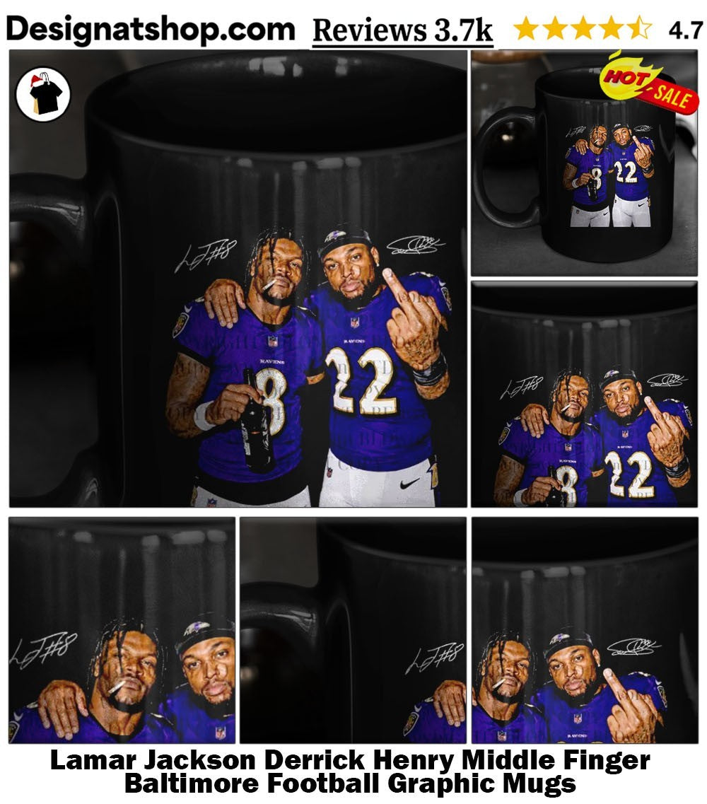 Lamar Jackson Derrick Henry Middle Finger Baltimore Football Graphic shirt