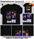 Lamar Jackson Derrick Henry Middle Finger Baltimore Football Graphic shirt