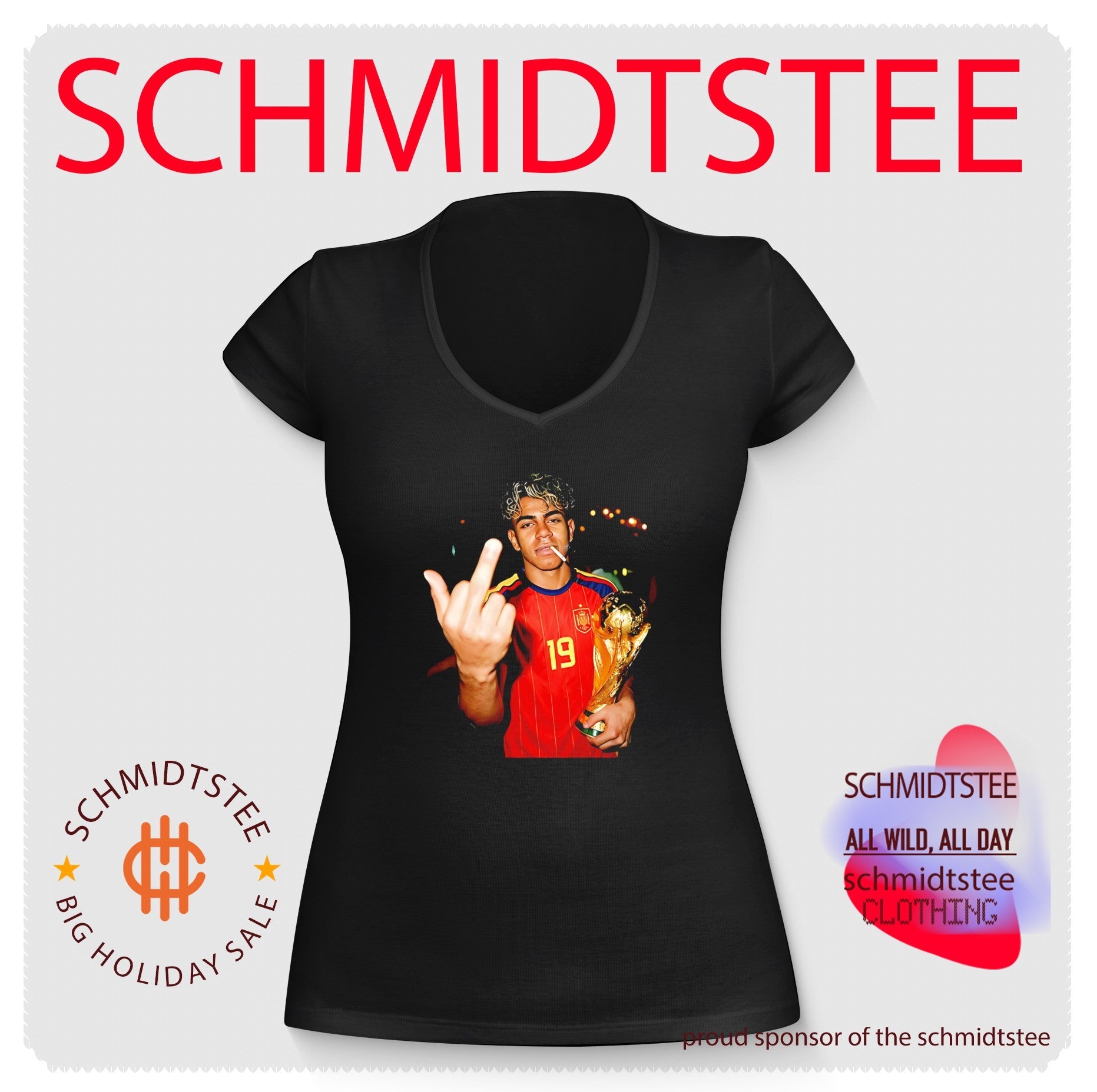 Lamine Yamal middle finger smoking shirt