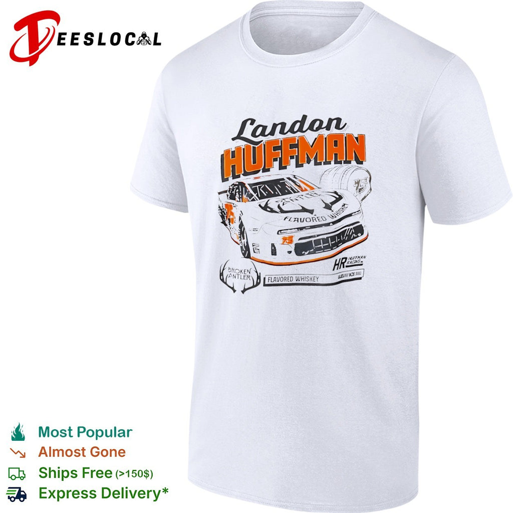 Landon Huffman Broken Antler Flavored Whiskey 75 Huffman Racing shirt