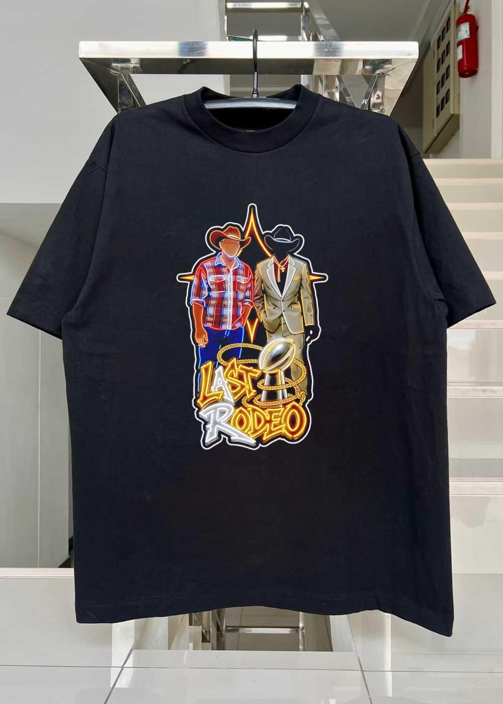 Last Rodeo Cowboy and Gentleman with Football Trophy Shirt