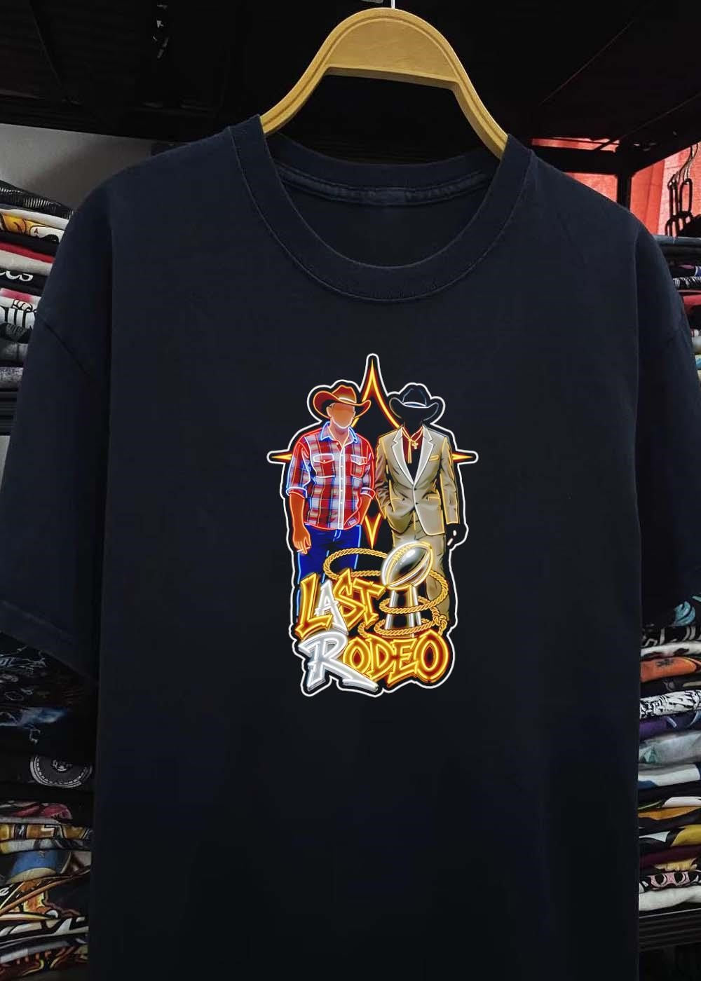 Last Rodeo Cowboy and Gentleman with Football Trophy Shirt