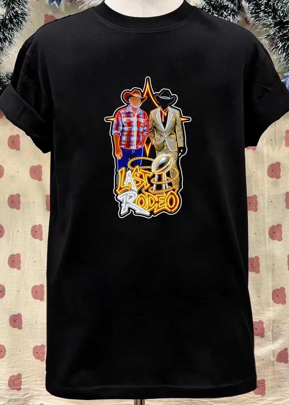 Last Rodeo Cowboy and Gentleman with Football Trophy Shirt