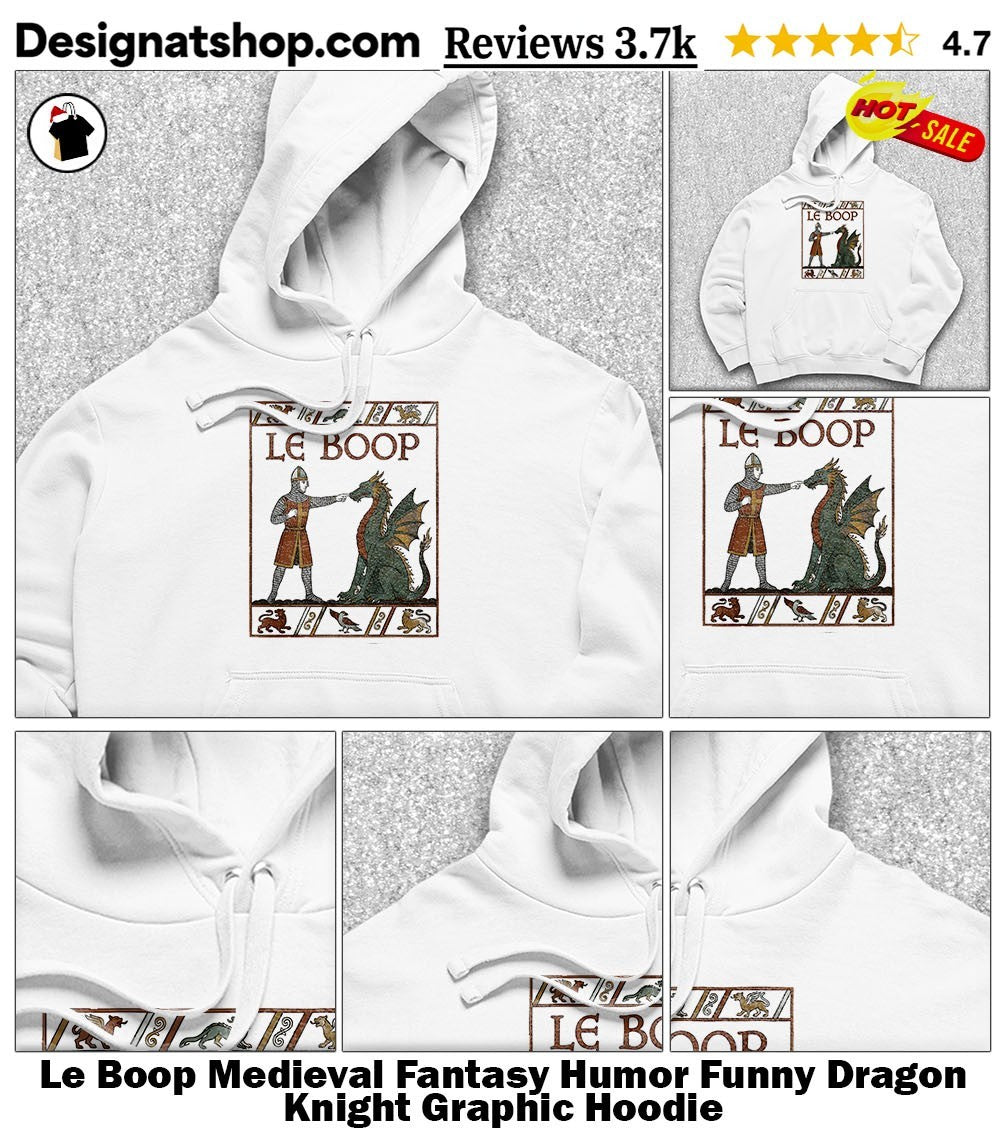 Le Boop Medieval Fantasy Humor Funny Dragon Knight Graphic shirt