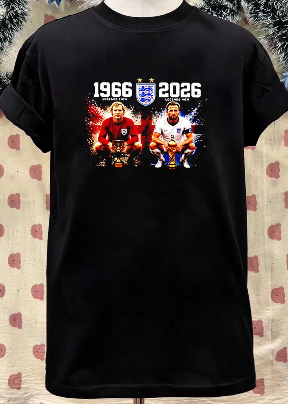Legends Then and Now Bobby Moore Harry Kane England 1966 2026 Shirt