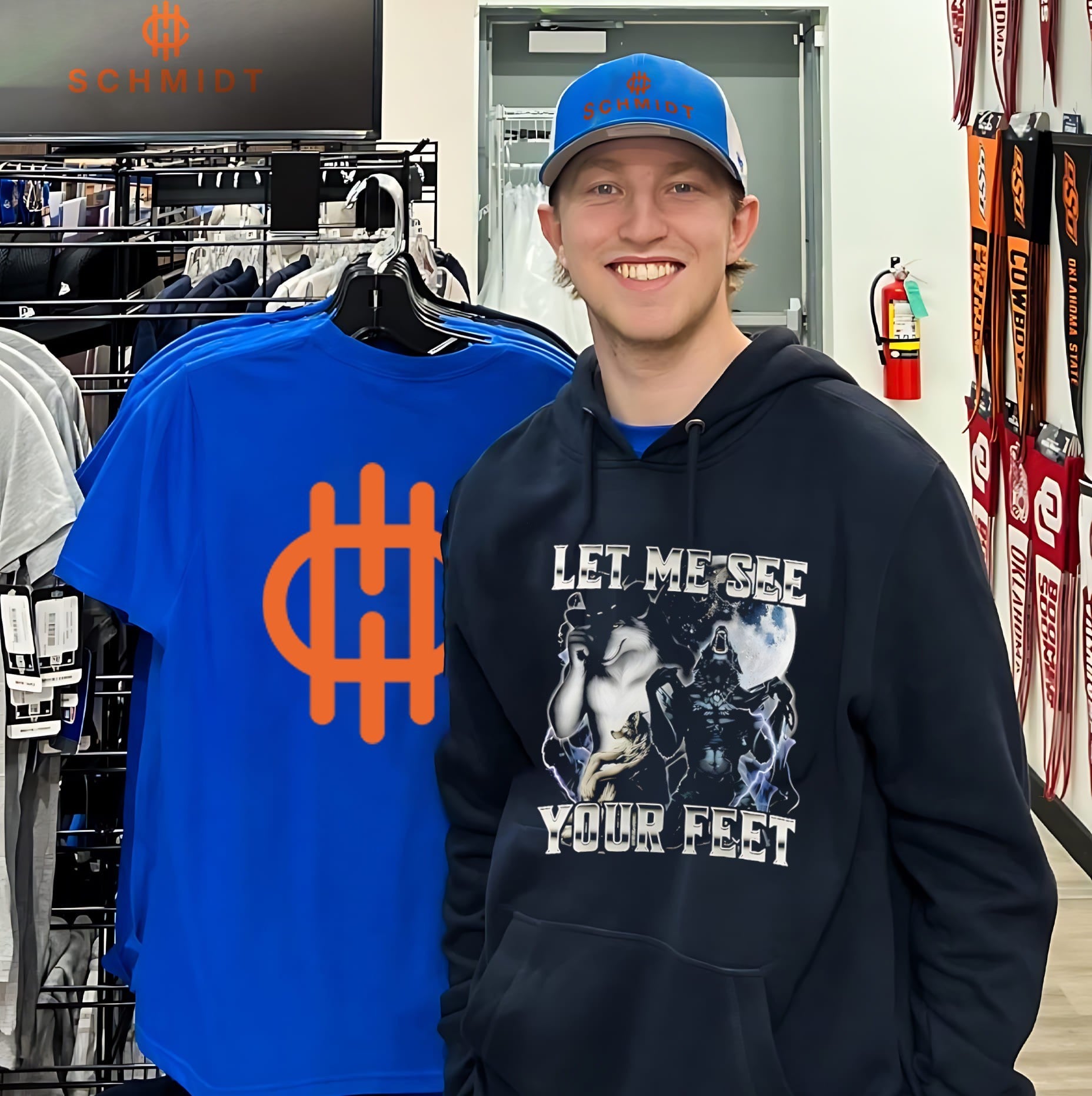 Let me see your feet wolf meme shirt