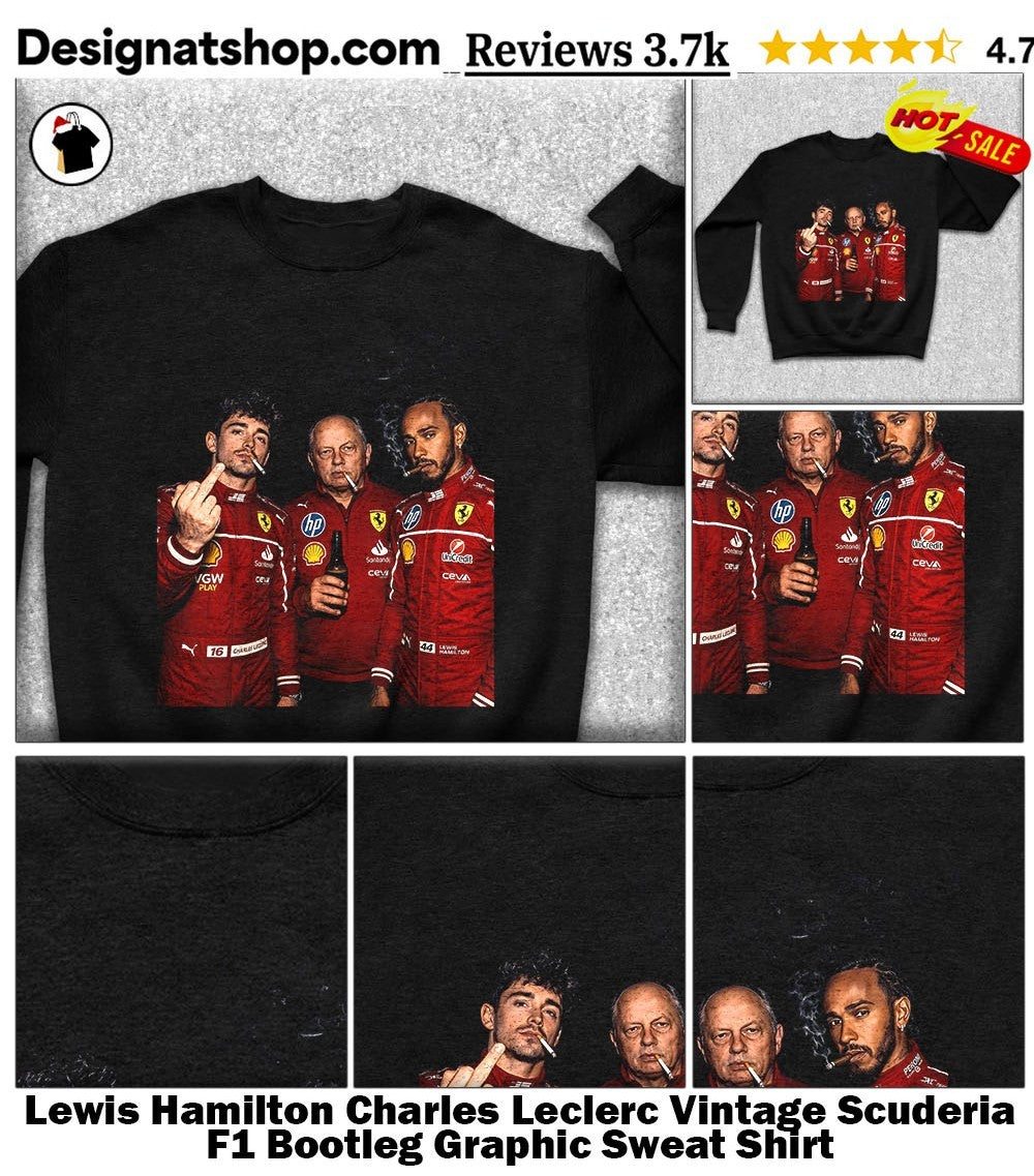 Lewis Hamilton Charles Leclerc Vintage Scuderia F1 Bootleg Graphic shirt