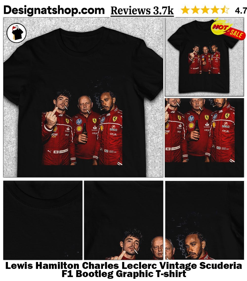 Lewis Hamilton Charles Leclerc Vintage Scuderia F1 Bootleg Graphic shirt
