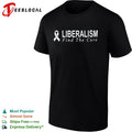 Liberalism Find the Cure awareness ribbon conservative political humor shirt