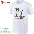 Life is good golf stick figure palm tree shirt