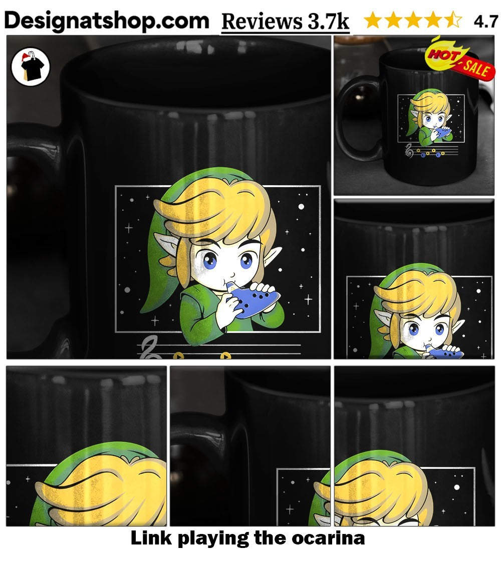 Link playing the ocarina