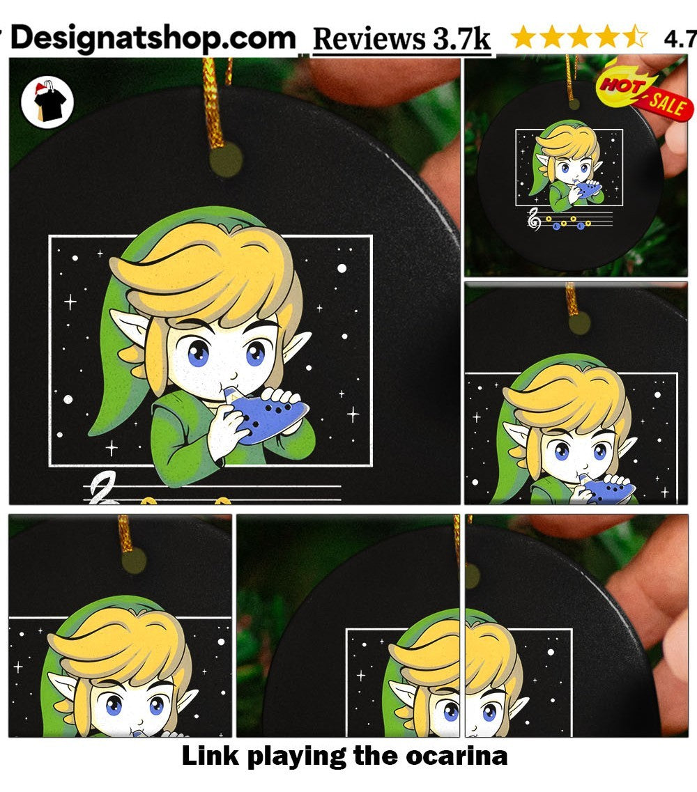Link playing the ocarina