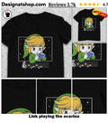 Link playing the ocarina