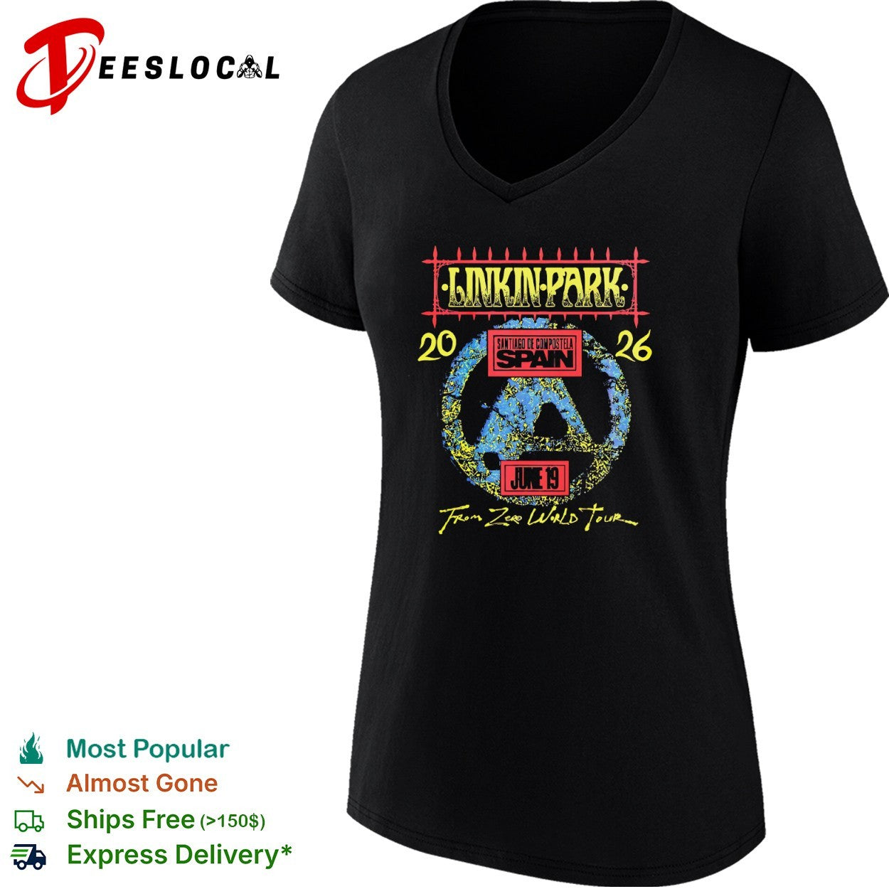 Linkin Park From Zero World Tour 2026 Santiago de Compostela Spain shirt