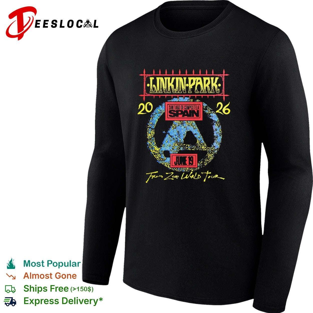 Linkin Park From Zero World Tour 2026 Santiago de Compostela Spain shirt