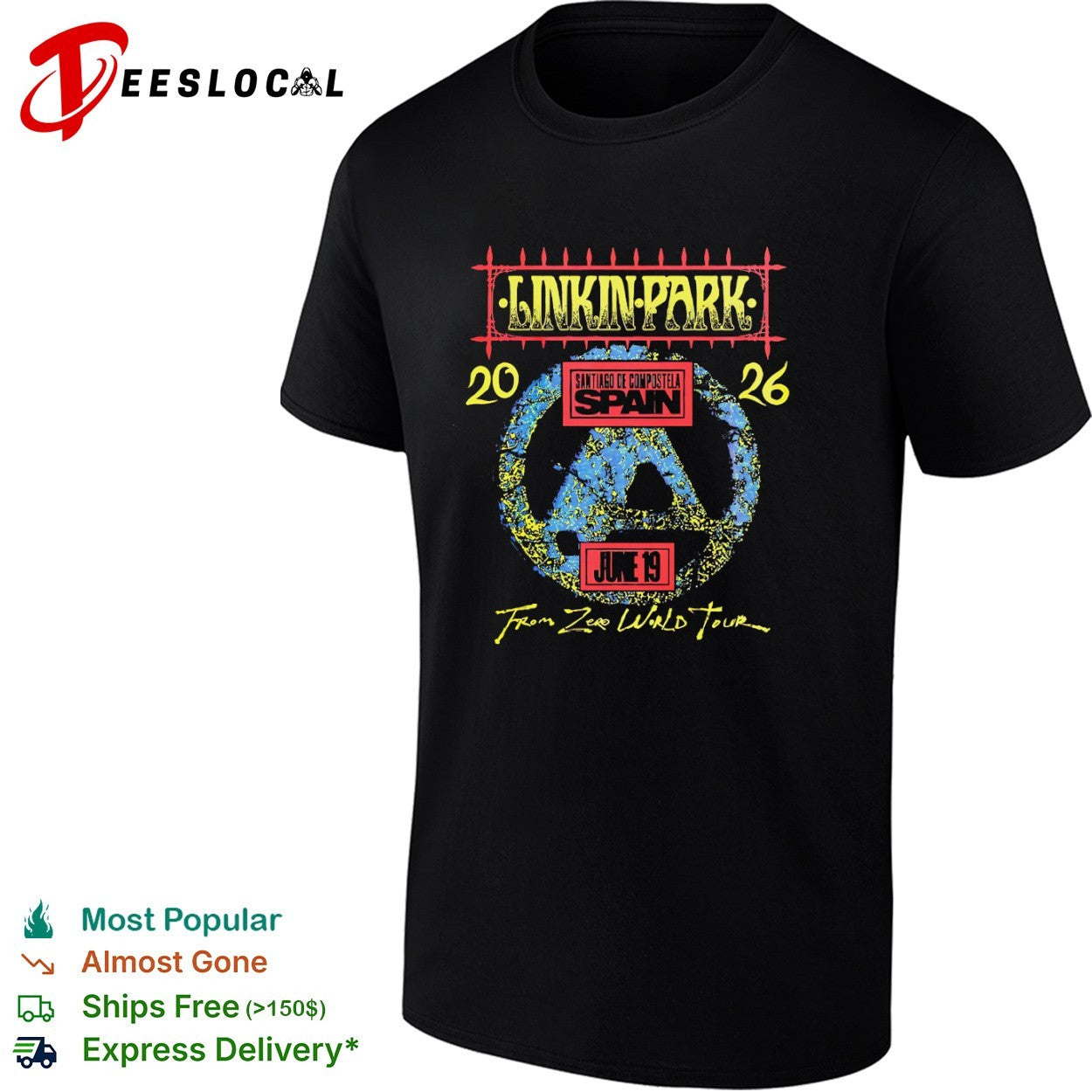 Linkin Park From Zero World Tour 2026 Santiago de Compostela Spain shirt