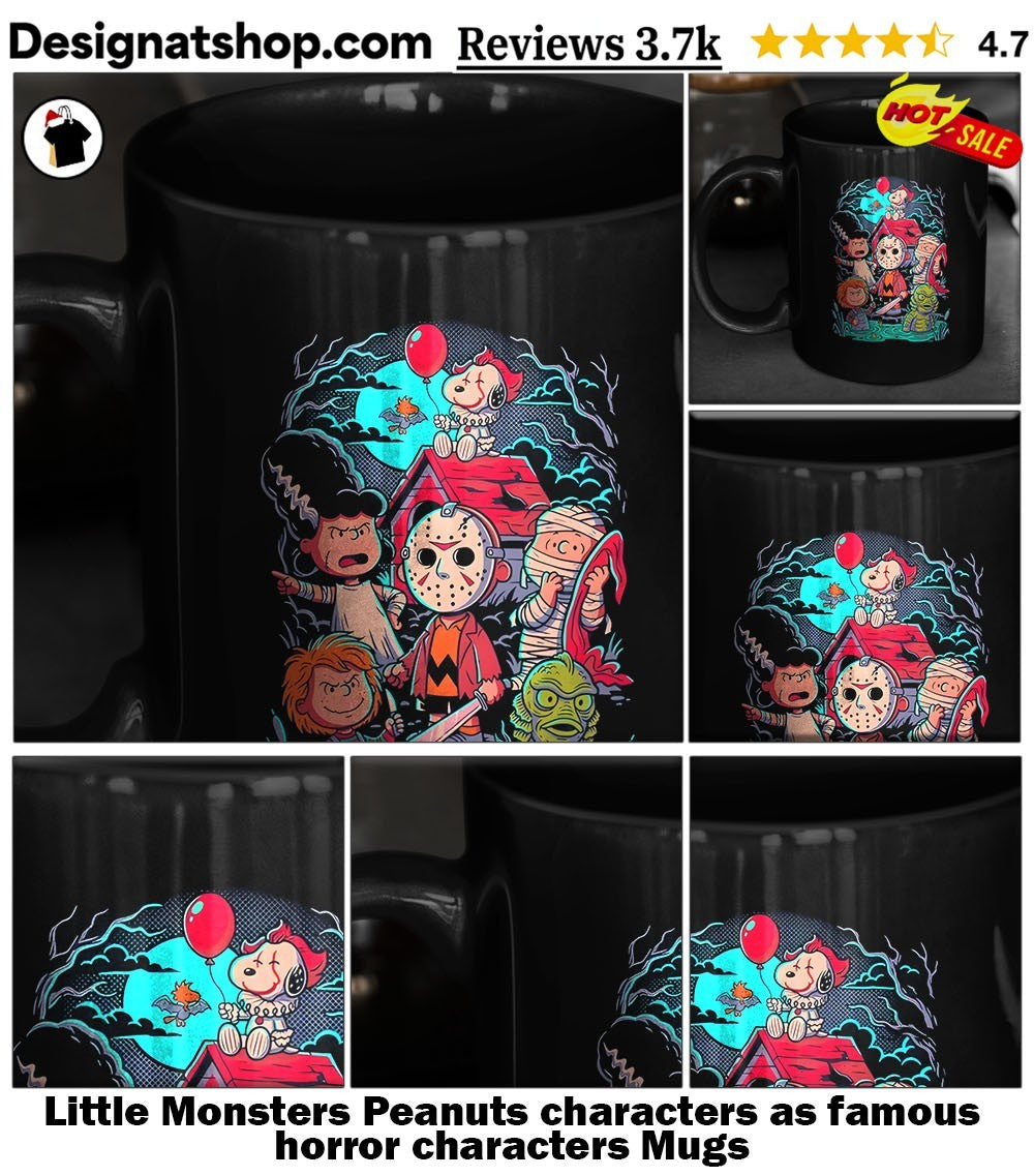 Little Monsters Peanuts characters as famous horror characters shirt
