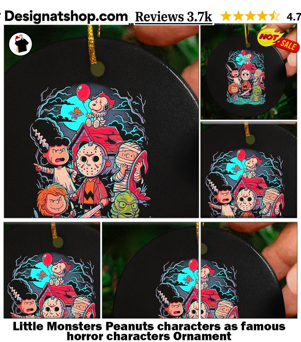 Little Monsters Peanuts characters as famous horror characters shirt