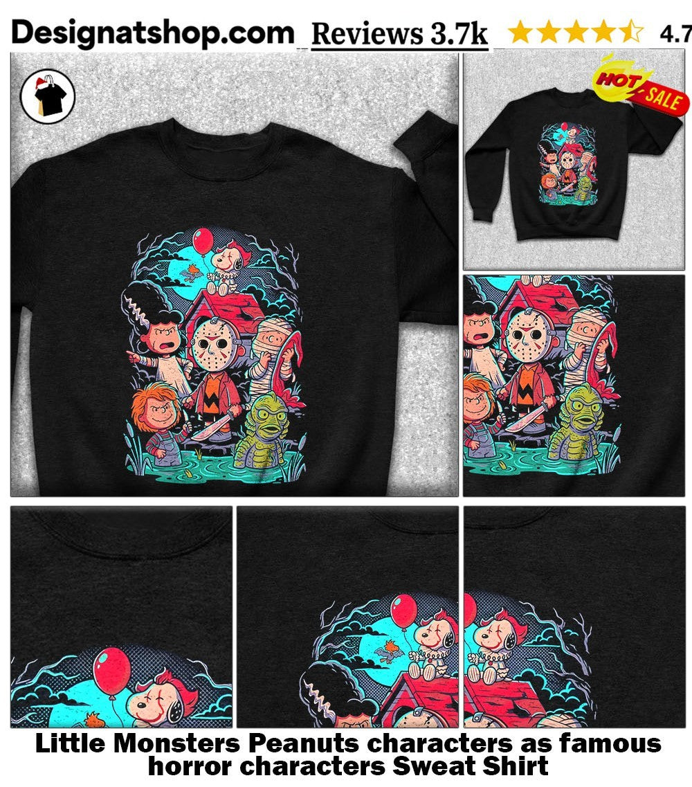 Little Monsters Peanuts characters as famous horror characters shirt