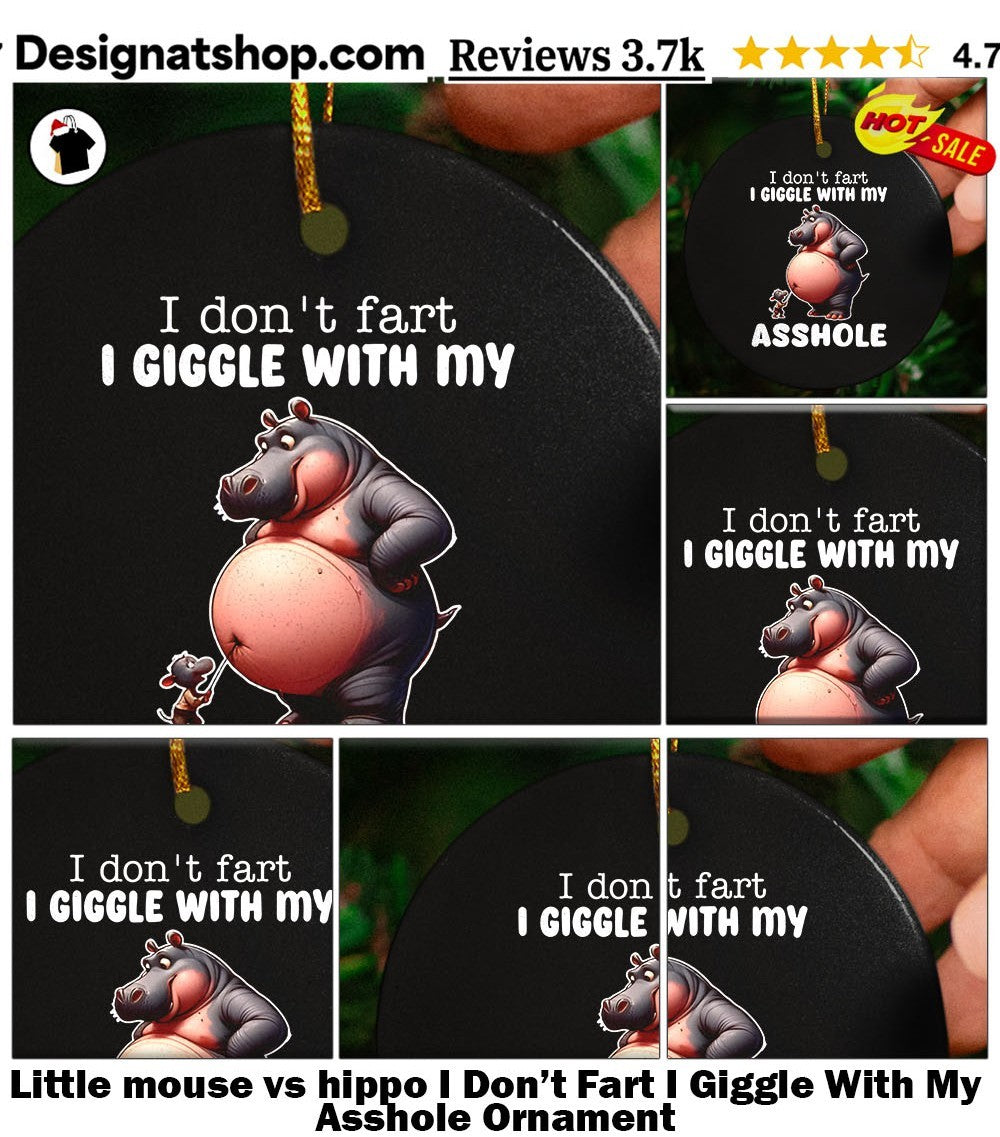 Little mouse vs hippo I Don’t Fart I Giggle With My Asshole shirt
