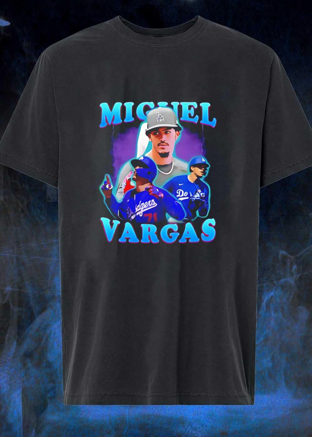 Los Angeles Dodgers Miguel Vargas Baseball Player Tribute T-Shirt