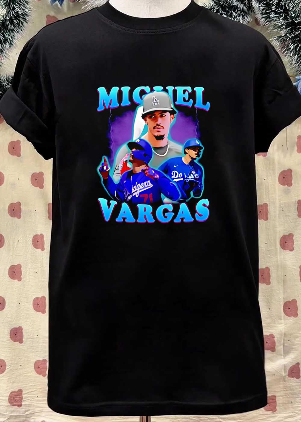 Los Angeles Dodgers Miguel Vargas Baseball Player Tribute T-Shirt