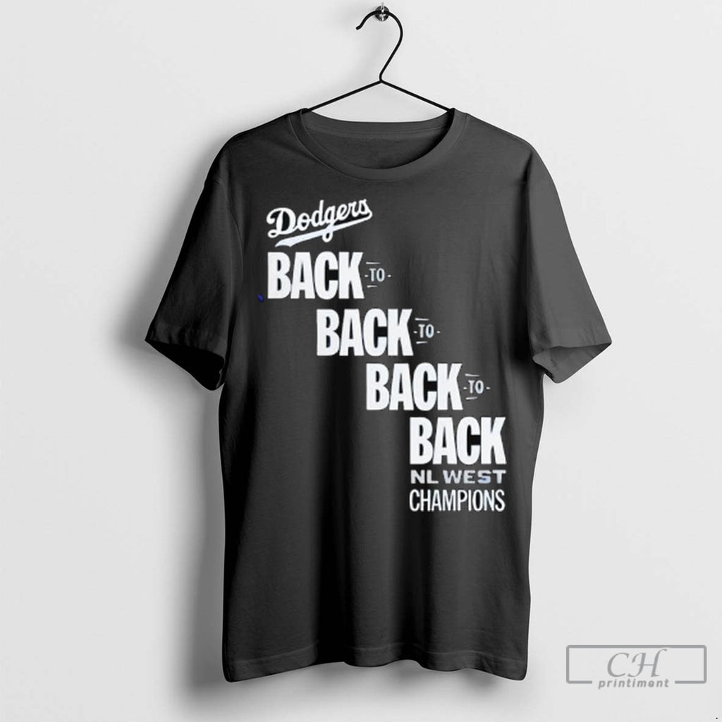Los Angeles Dodgers Back To Back To Back To Nl West Champions Logo