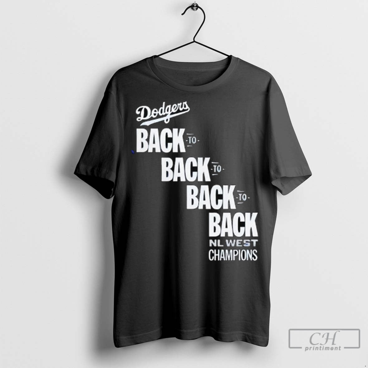 Los Angeles Dodgers Back To Back To Back To Nl West Champions Logo