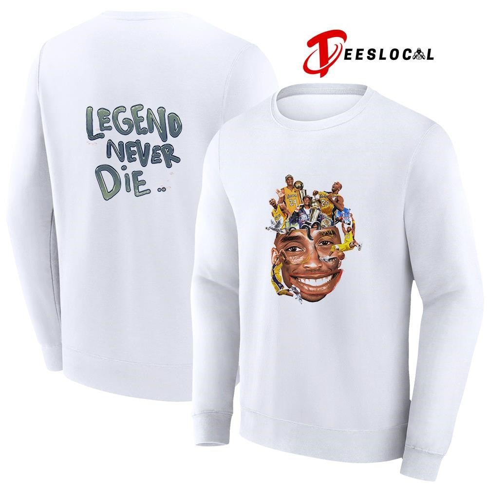Los Angeles Lakers Kobe Bryant legend never die caricature shirt