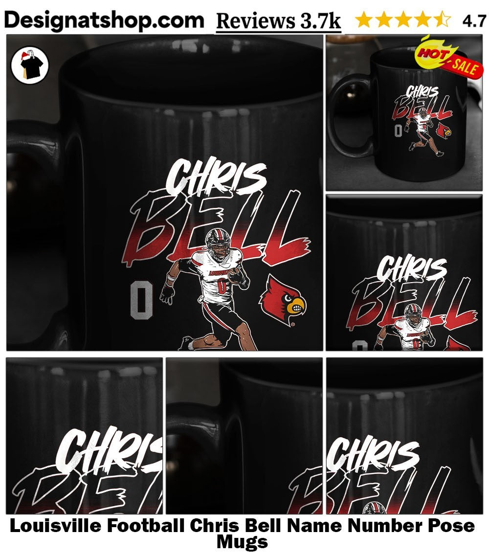 Louisville Football Chris Bell Name Number Pose shirt