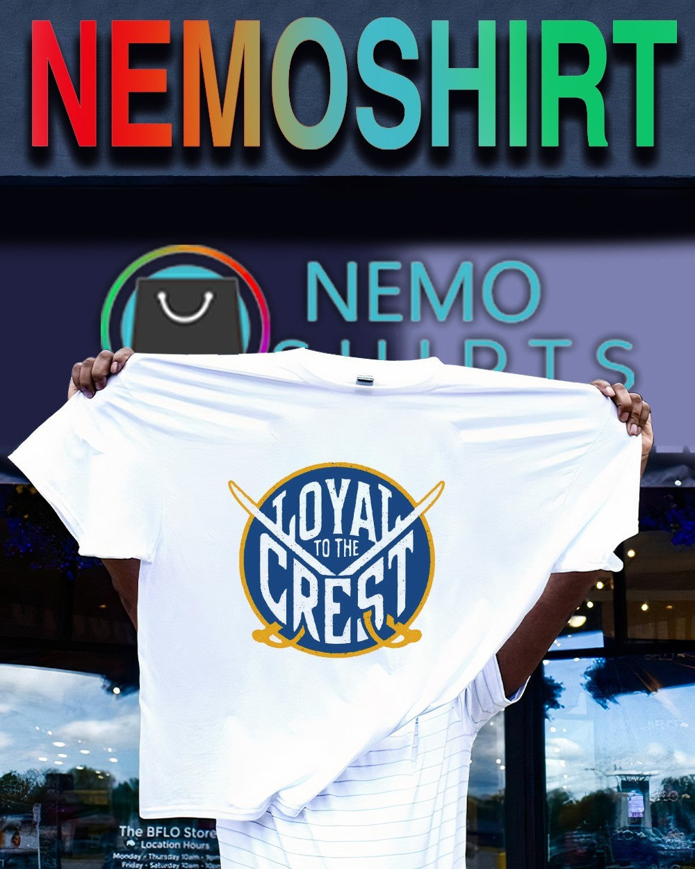 Loyal to the crest Buffalo Sabres hockey shirt