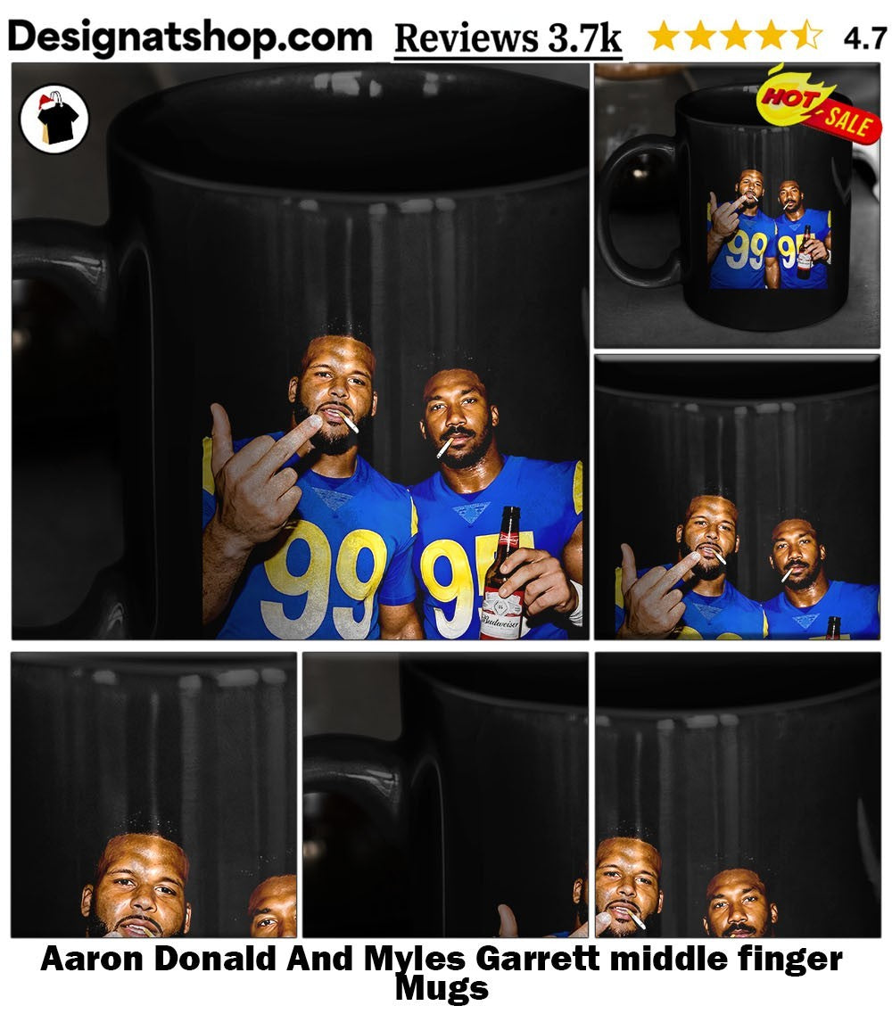 Aaron Donald And Myles Garrett middle finger shirt