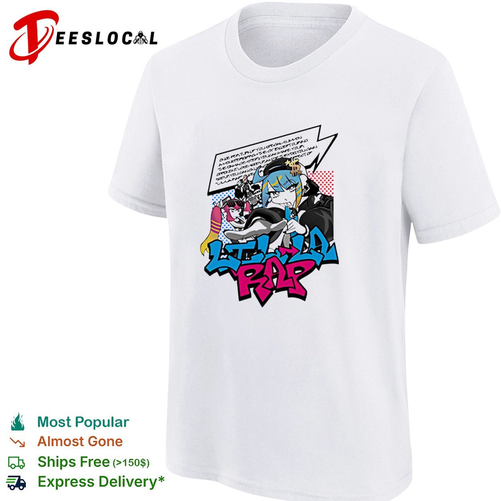 Ltl Lla rap anime girls graffiti shirt
